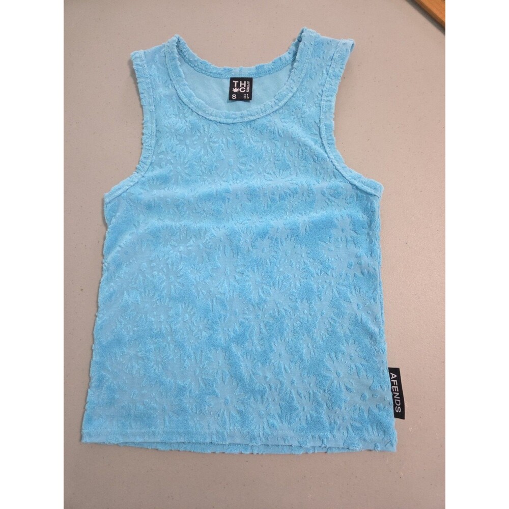 Thc afends Terry hemp patterned tank top blue small